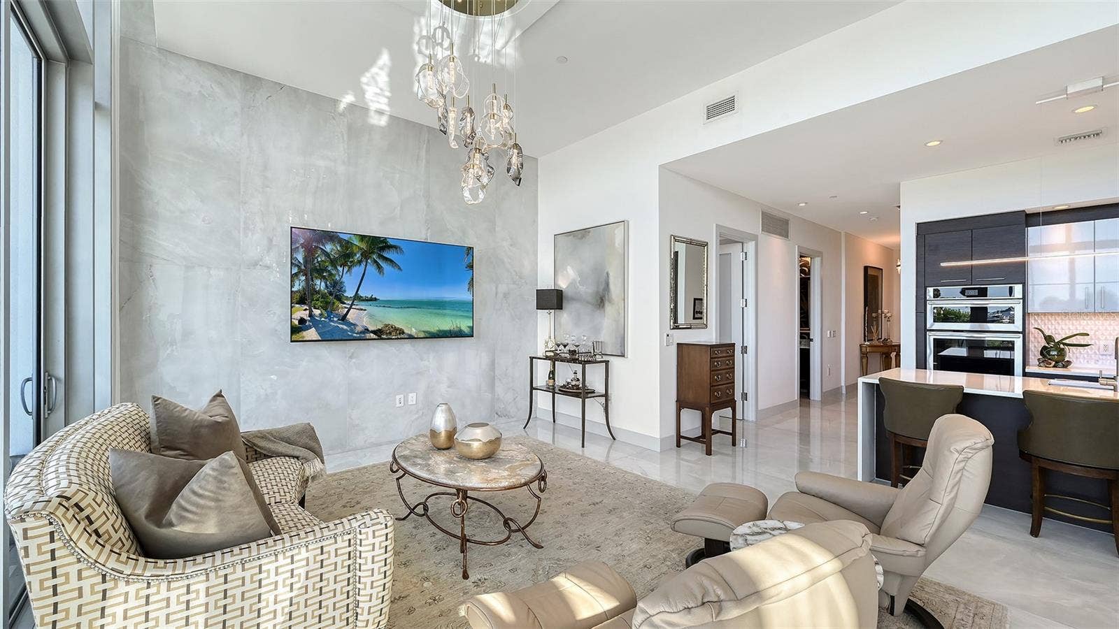 1155 N GULFSTREAM AVENUE, #207, Sarasota, FL 34236 All windows feature custom, professionally installed automated blinds for effortless light and privacy control.