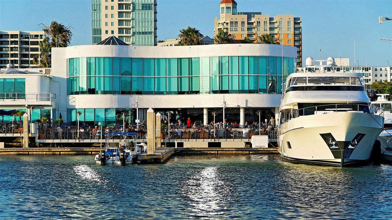 1155 N GULFSTREAM AVENUE, #207, Sarasota, FL 34236 Dine waterfront at Marina Jack, where stunning Sarasota Bay views and the picturesque marina create an unforgettable setting for exceptional dining.
