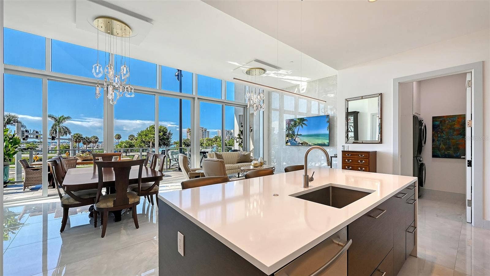 1155 N GULFSTREAM AVENUE, #207, Sarasota, FL 34236 Enjoy the generous island with bar seating, perfect for casual dining and sophisticated entertaining.
