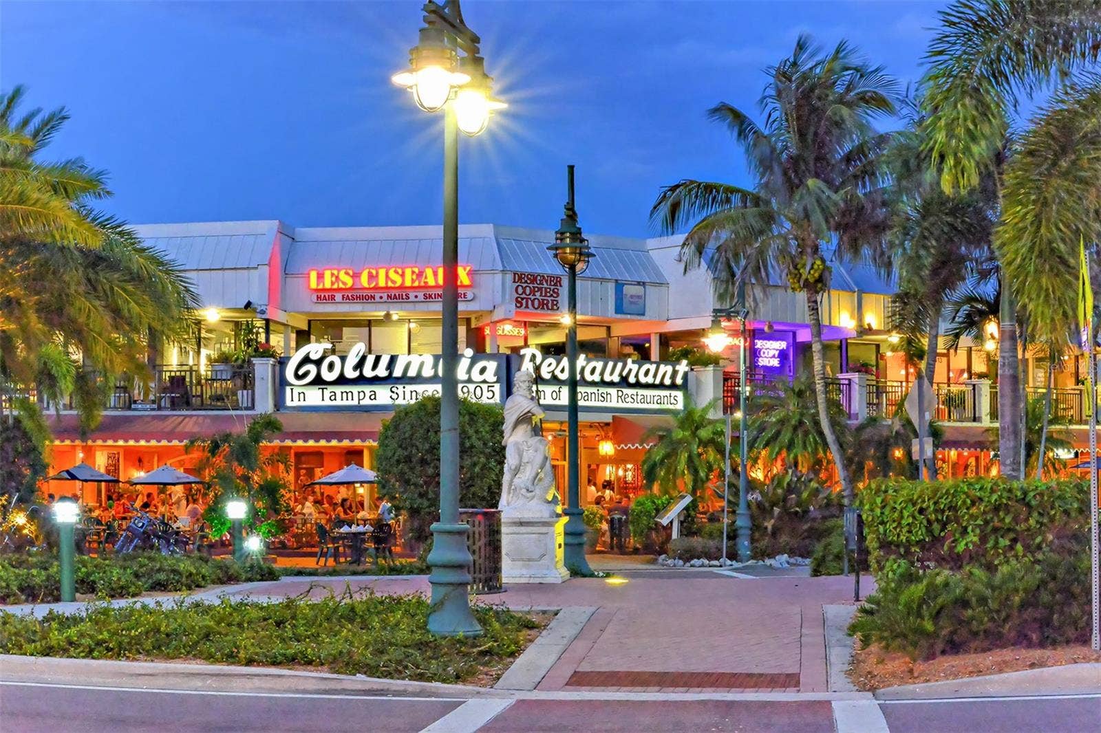 1155 N GULFSTREAM AVENUE, #207, Sarasota, FL 34236 Located on St. Armands Circle, Columbia Restaurant offers authentic Spanish-Cuban cuisine in a vibrant setting rich with historic charm.