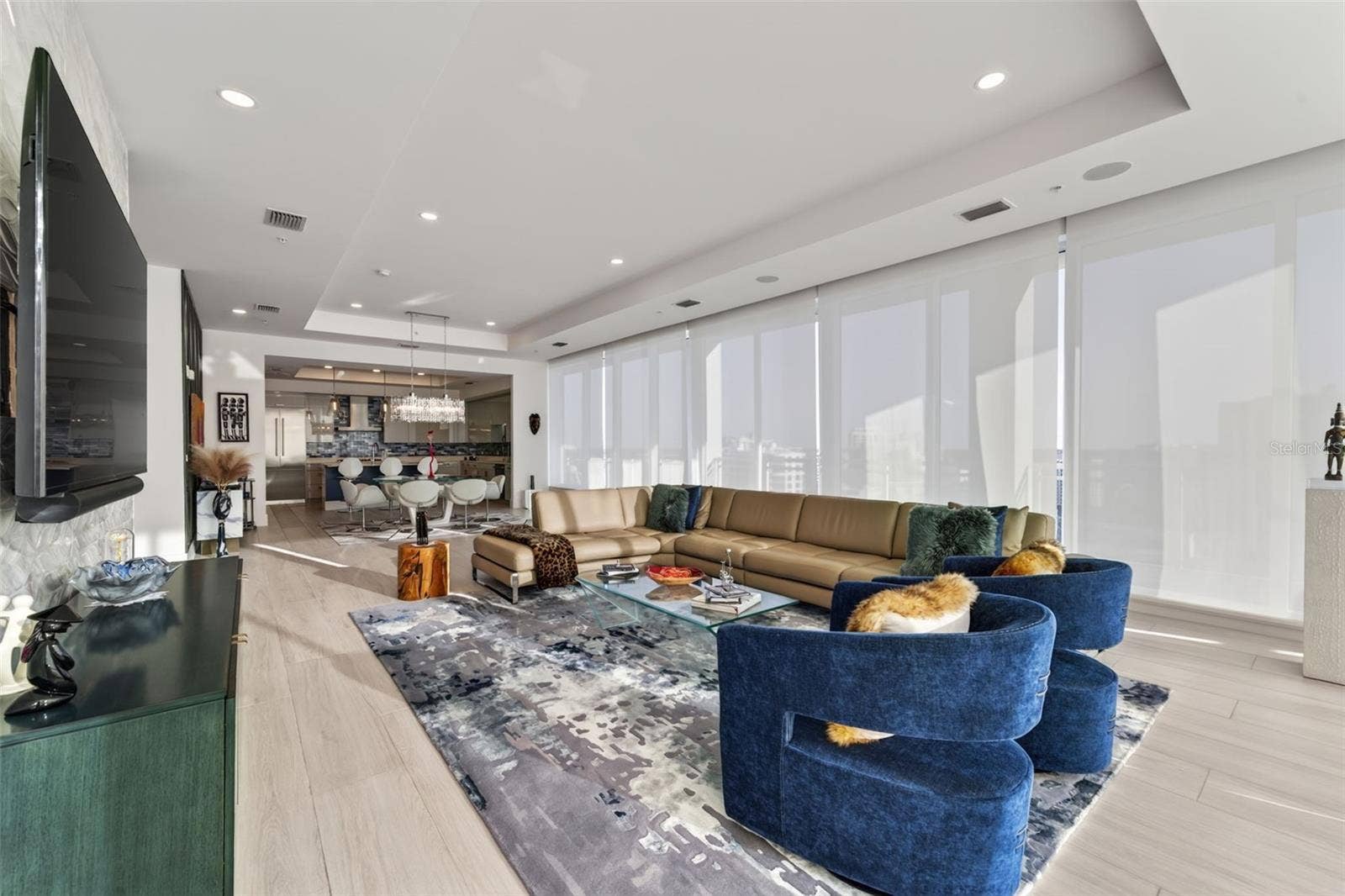 Lutron Automatic Shades Throughout Residence