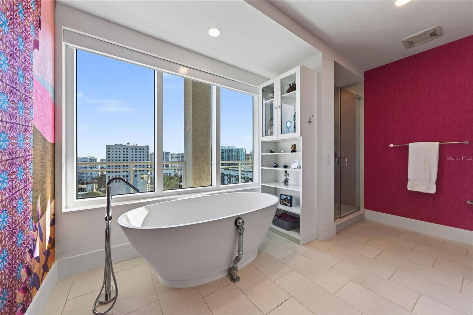 "Her" Bath + Built- In Cabinetry. Primary Ensuite