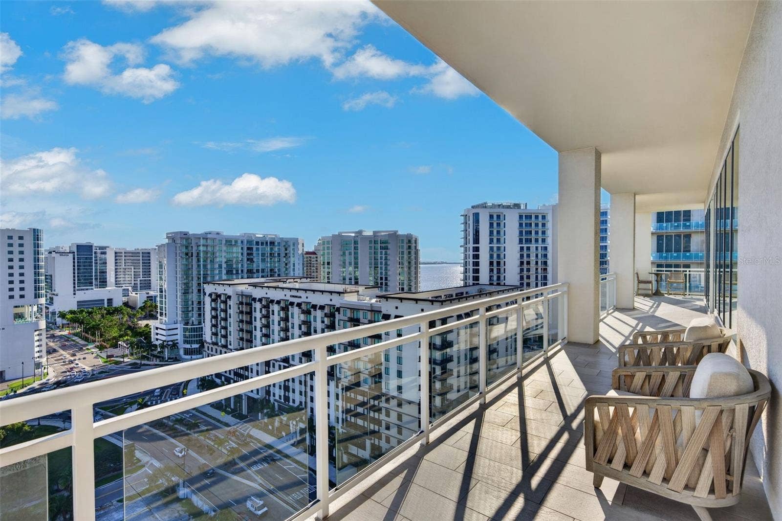 Southwest Balcony off Living + Dining