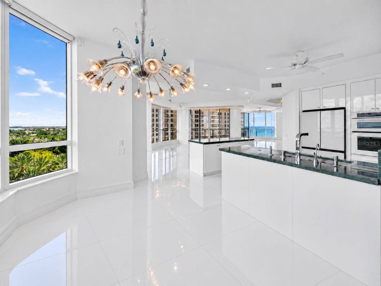 1281 GULF OF MEXICO DRIVE DRIVE, #707, Longboat Key, FL 34228 Breakfast nook. Chandelier does not convey