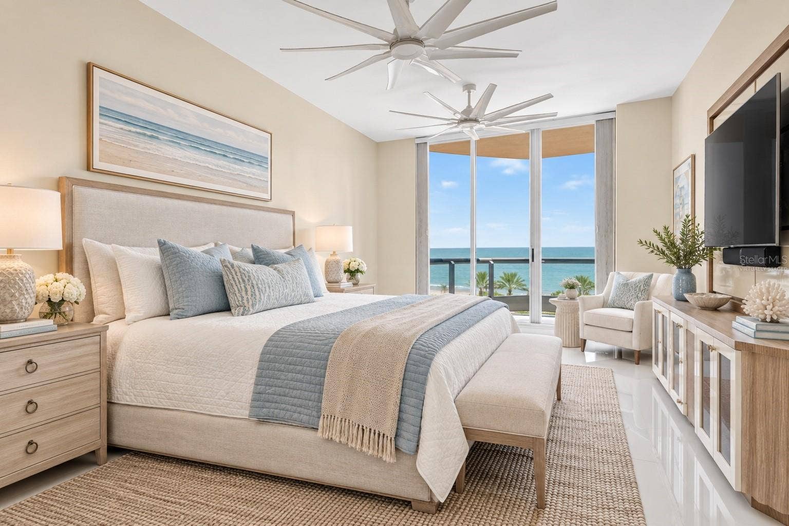 1281 GULF OF MEXICO DRIVE DRIVE, #707, Longboat Key, FL 34228 Virtually Staged - Virtually Staged primary bedroom