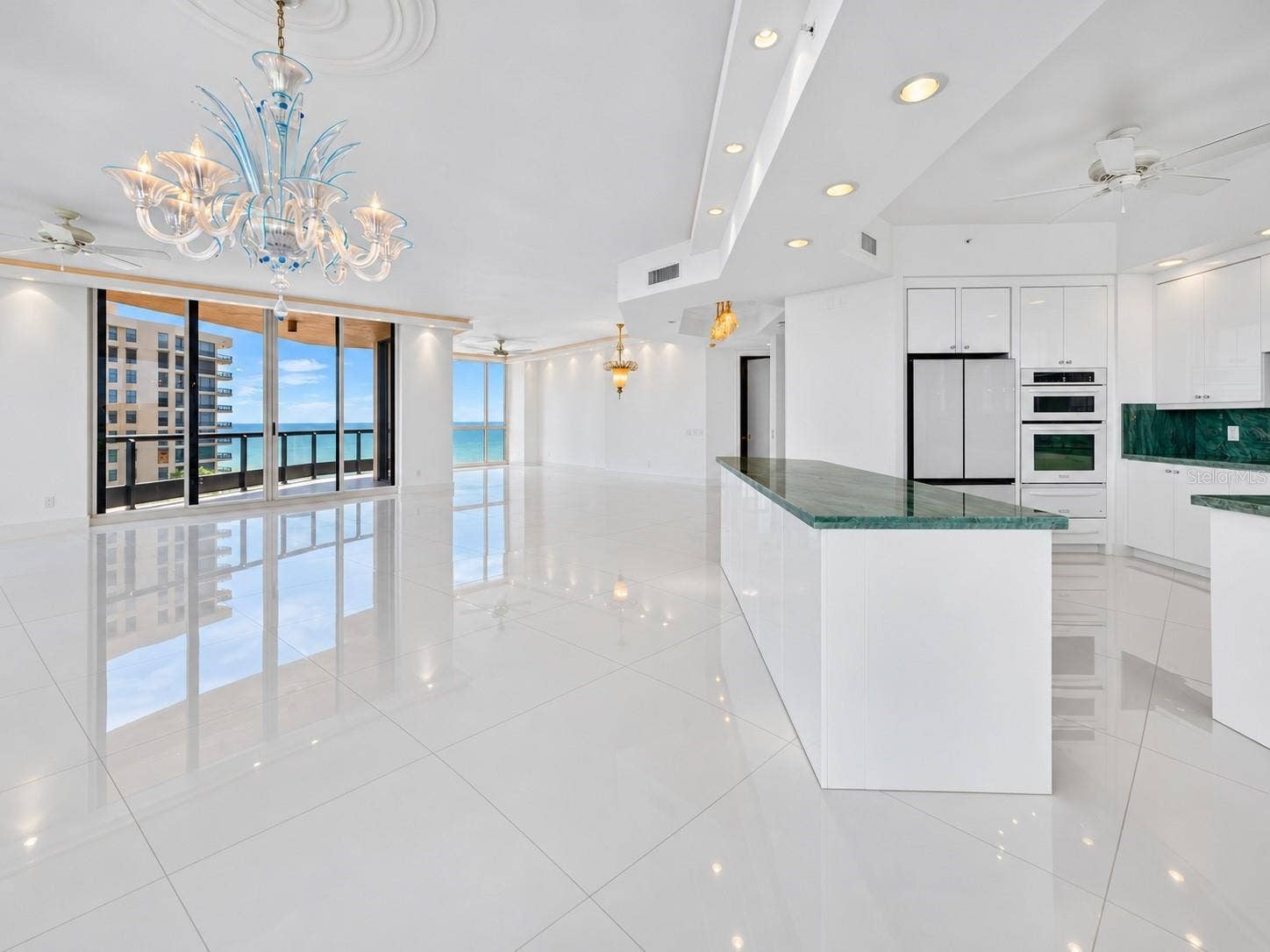 1281 GULF OF MEXICO DRIVE DRIVE, #707, Longboat Key, FL 34228 Virtually Vacant - kitchen, dining room and den