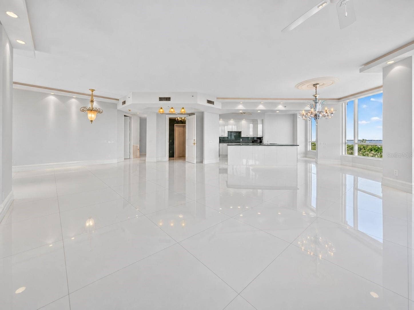 1281 GULF OF MEXICO DRIVE DRIVE, #707, Longboat Key, FL 34228 Virtually Vacant - living room, foyer, and dining room