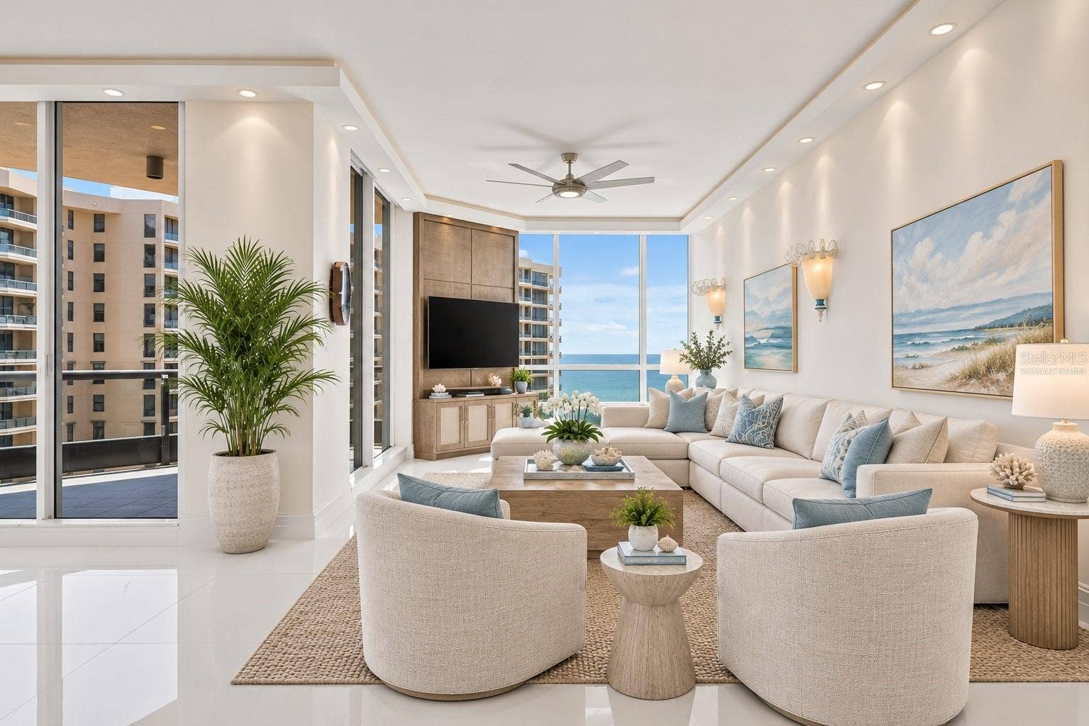 1281 GULF OF MEXICO DRIVE DRIVE, #707, Longboat Key, FL 34228 Virtually Staged - den