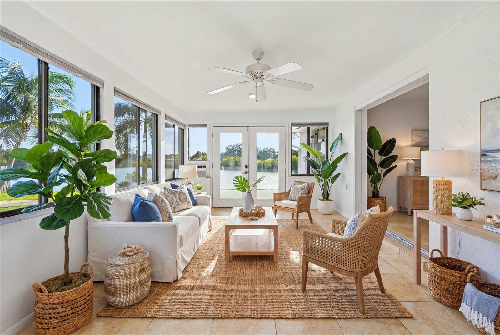 Virtually Staged Florida Room