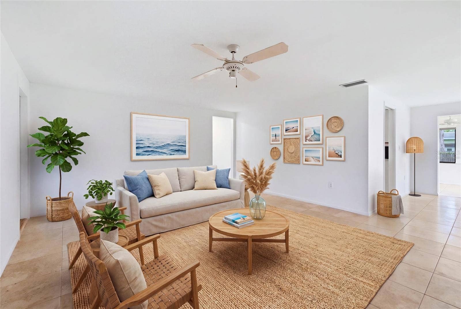 Virtually Staged Living Room