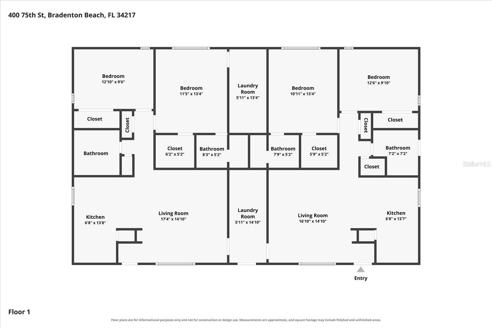 400 75TH STREET, Holmes Beach, FL 34217 400 75th St - Floor Plan - Both Units