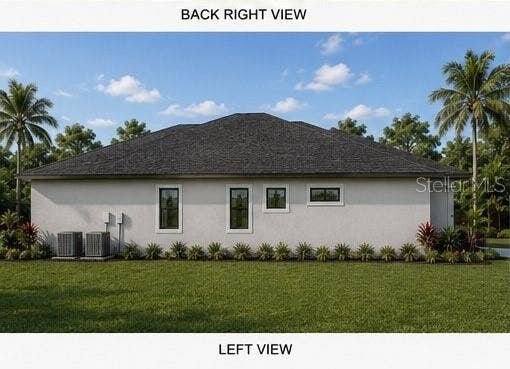 SALMISTA TERRACE, North Port, FL 34286 Rendering - home not yet built - Left Side view