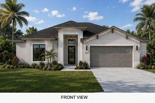 Rendering - home not yet built - Front view
