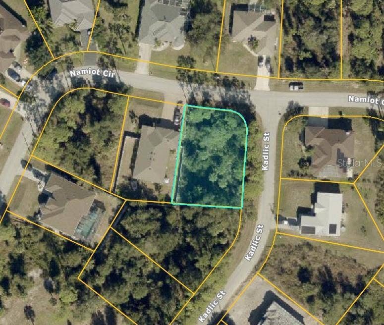 2202 NAMIOT CIRCLE, North Port, FL 34288 Aerial view - lot outlined