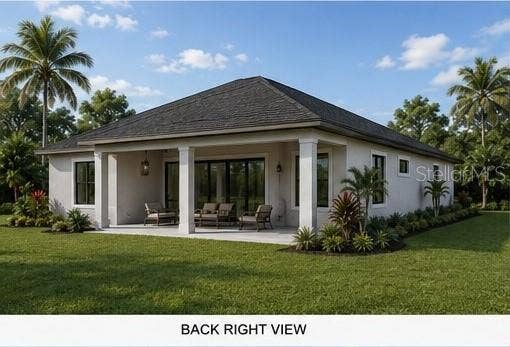 3041 LA TASSELL STREET, North Port, FL 34288 Rendering - home not yet built - Back Right view
