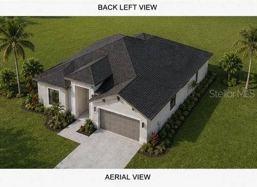 4284 OAK TERRACE CIRCLE, Port Charlotte, FL 33953 Rendering - home not yet built - Aerial view
