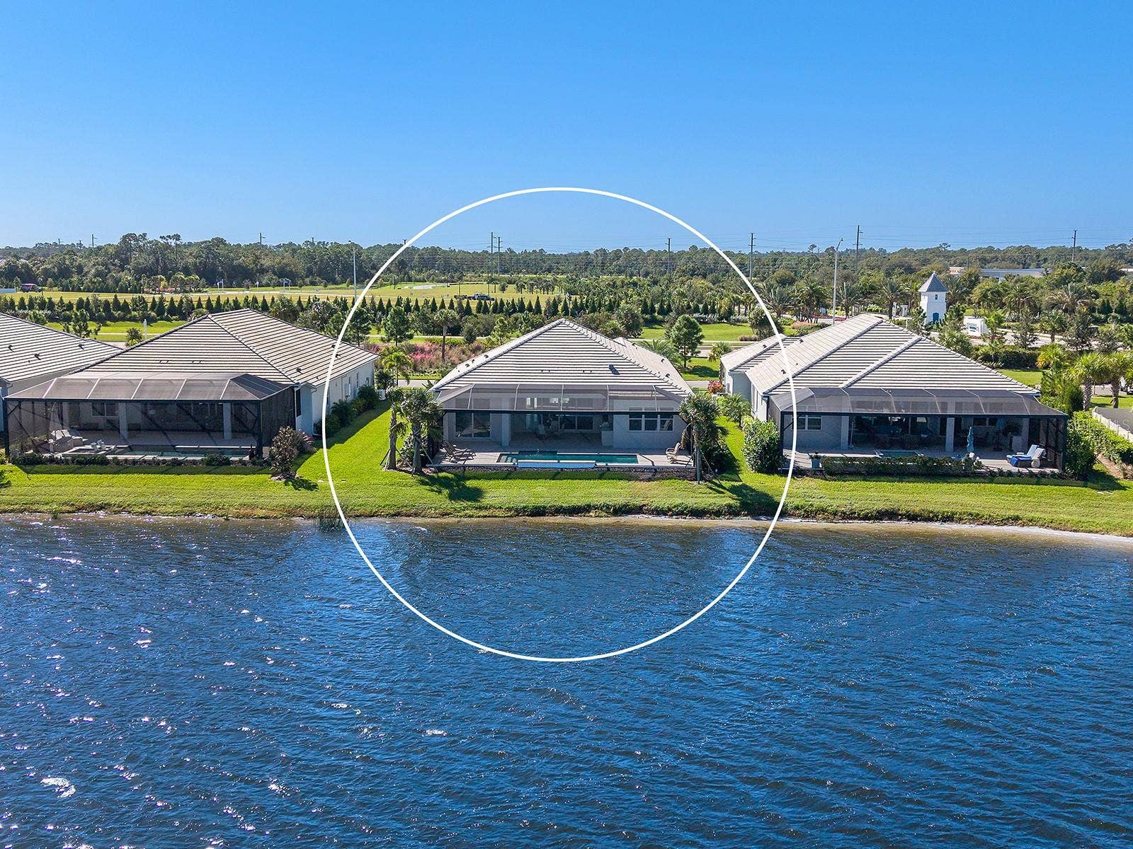 7959 WATERBEND TRAIL, Sarasota, FL 34240 72' of northern lake views