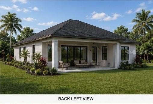 27426 SUNSET DRIVE, Punta Gorda, FL 33955 Rendering - home not yet built - Back Left view