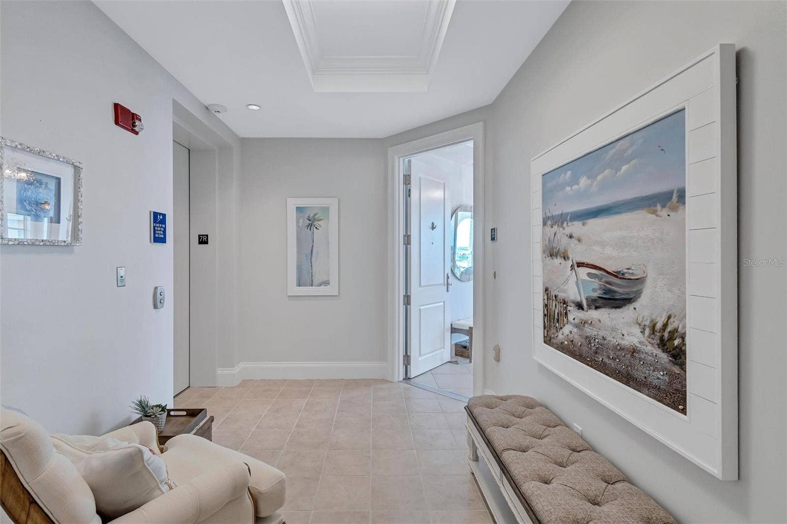 130 RIVIERA DUNES WAY, #701, Palmetto, FL 34221 Semi Private Elevator Foyer