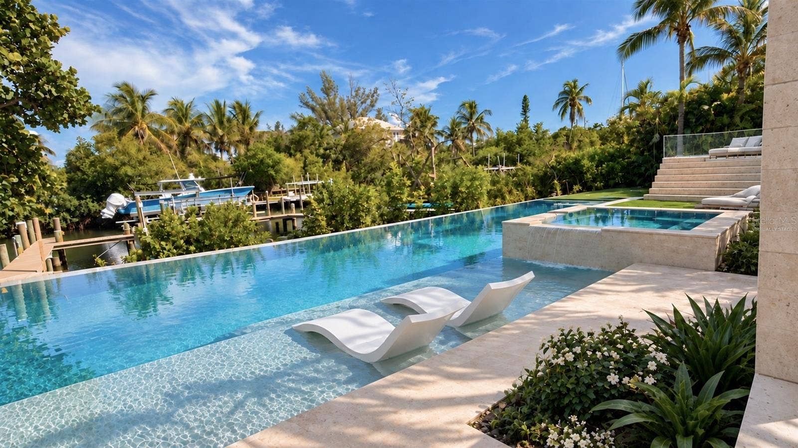 3441 GULFMEAD DRIVE, Sarasota, FL 34242 Gorgeous backyard views, and private boat dock. Virtually staged.
