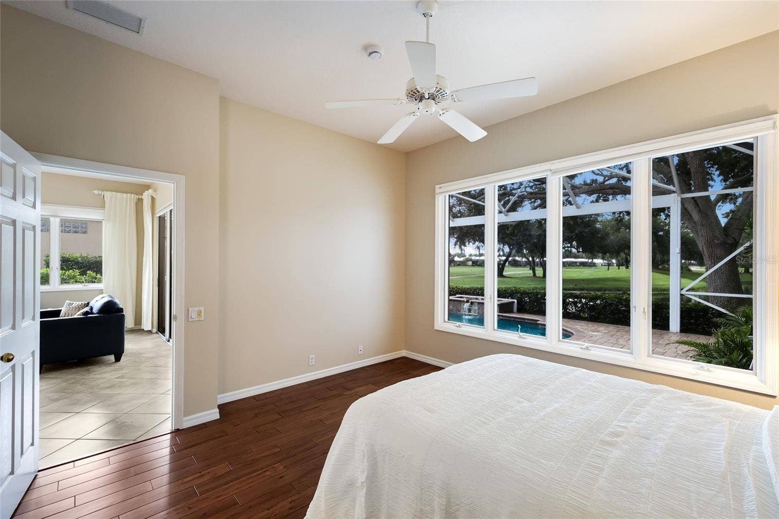 8728 52ND DRIVE E, Bradenton, FL 34211 Gorgeous views of water and the course from the primary bedroom