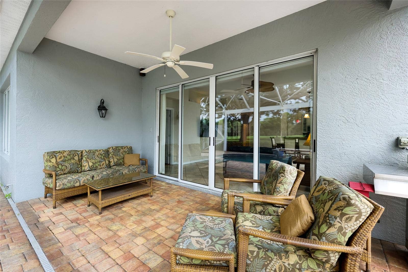 8728 52ND DRIVE E, Bradenton, FL 34211 Covered lanai space with gas line hookup for grill or an eventual outdoor kitchen