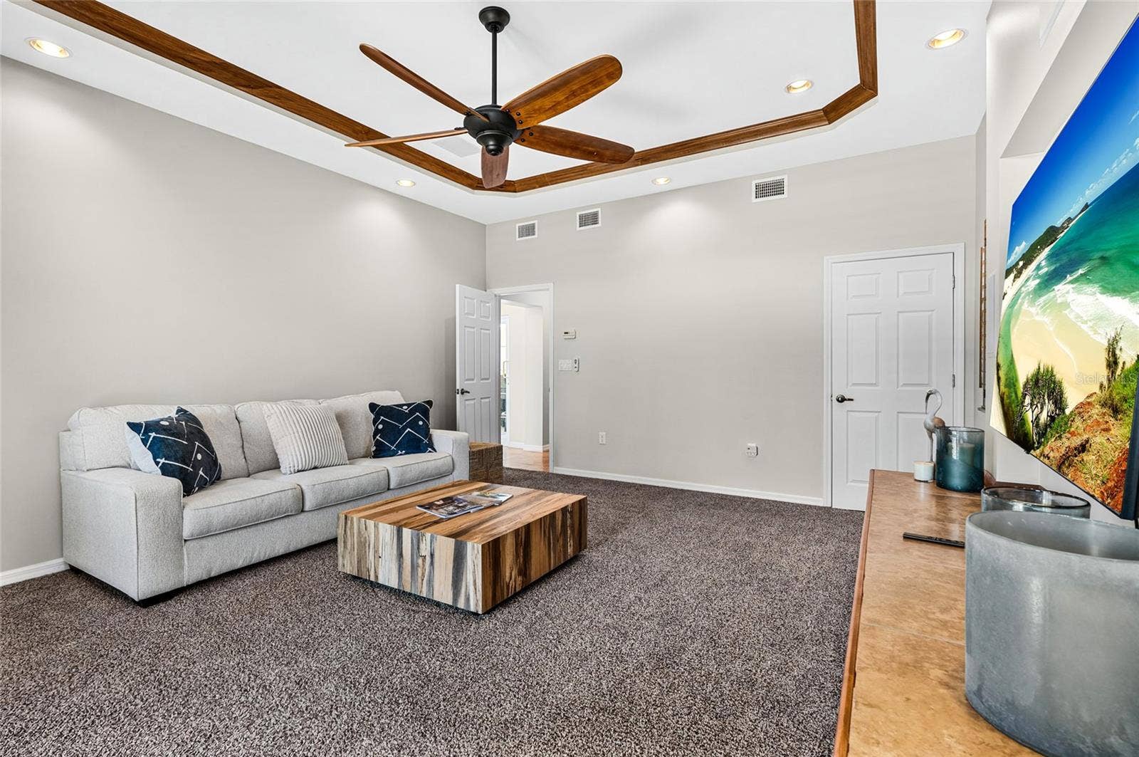 Second view of Bedroom 5, now a separate room adjoining the remaining flex space.