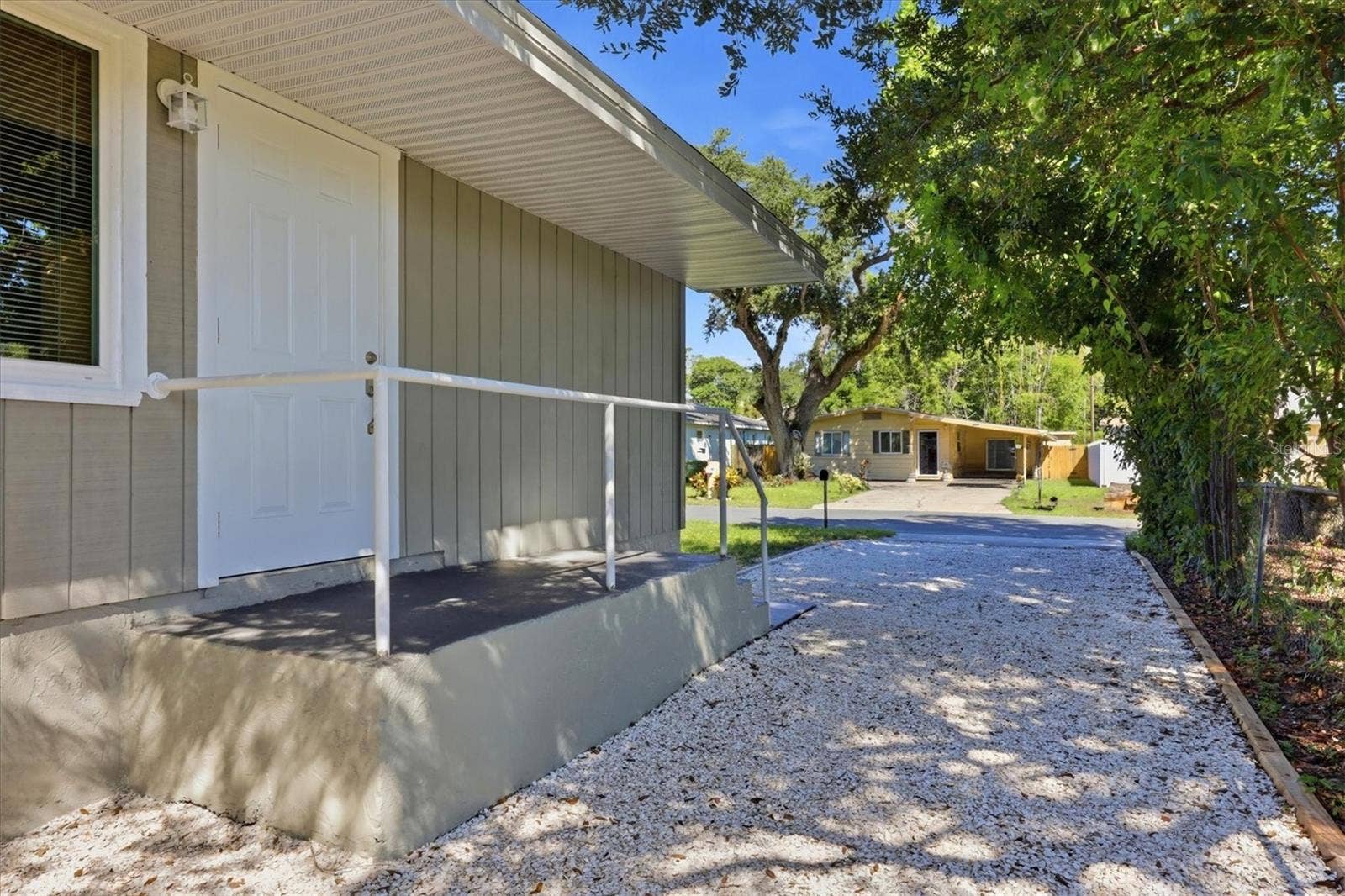 1240 HIGHLAND STREET, Sarasota, FL 34234 Driveway. New facia and soffit.
