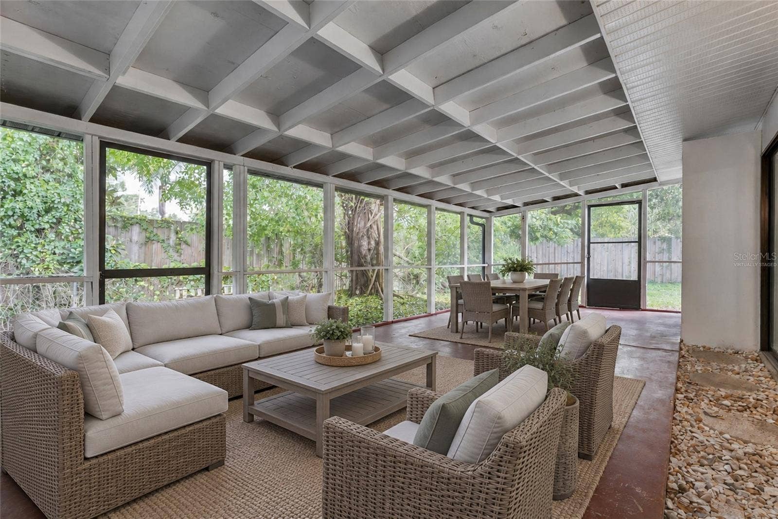 4749 DAVID AVENUE, Sarasota, FL 34234 Unit 4749 screened lanai - Virtually staged