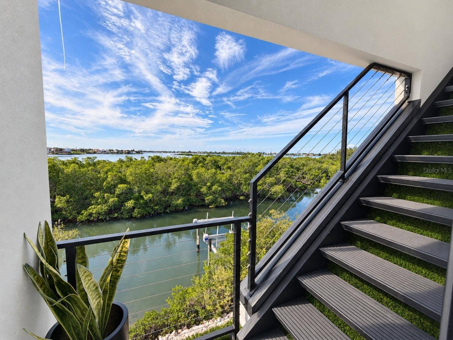 1406 TANGIER WAY, Sarasota, FL 34239 Stairs to the rooftop deck