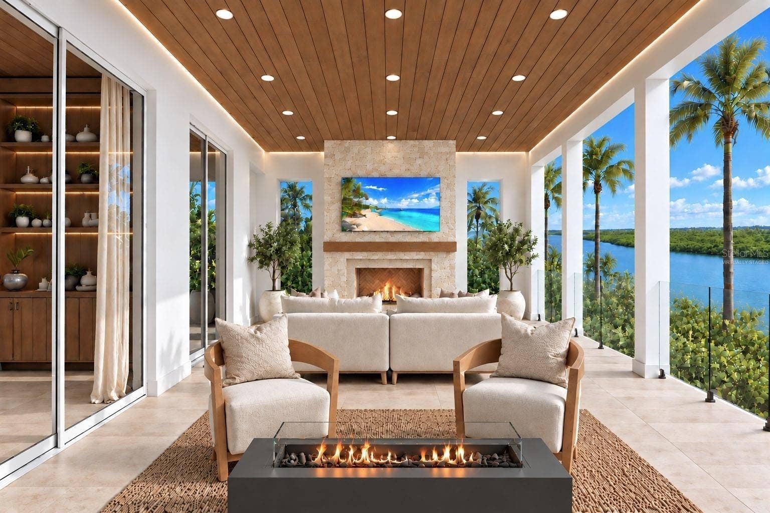 1386 TANGIER WAY, Sarasota, FL 34239 Patio. Virtually staged.