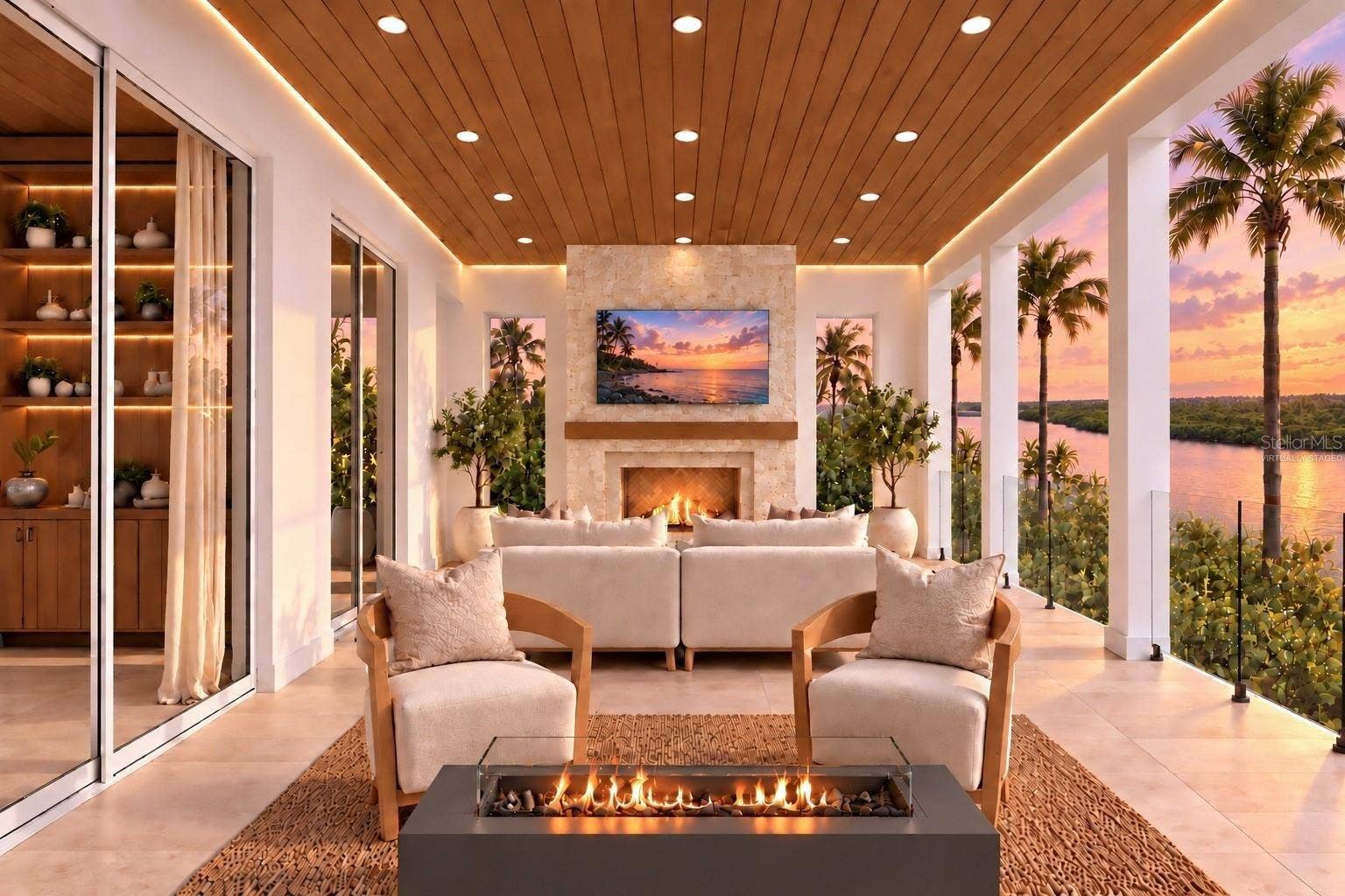 1386 TANGIER WAY, Sarasota, FL 34239 Patio. Virtually staged.