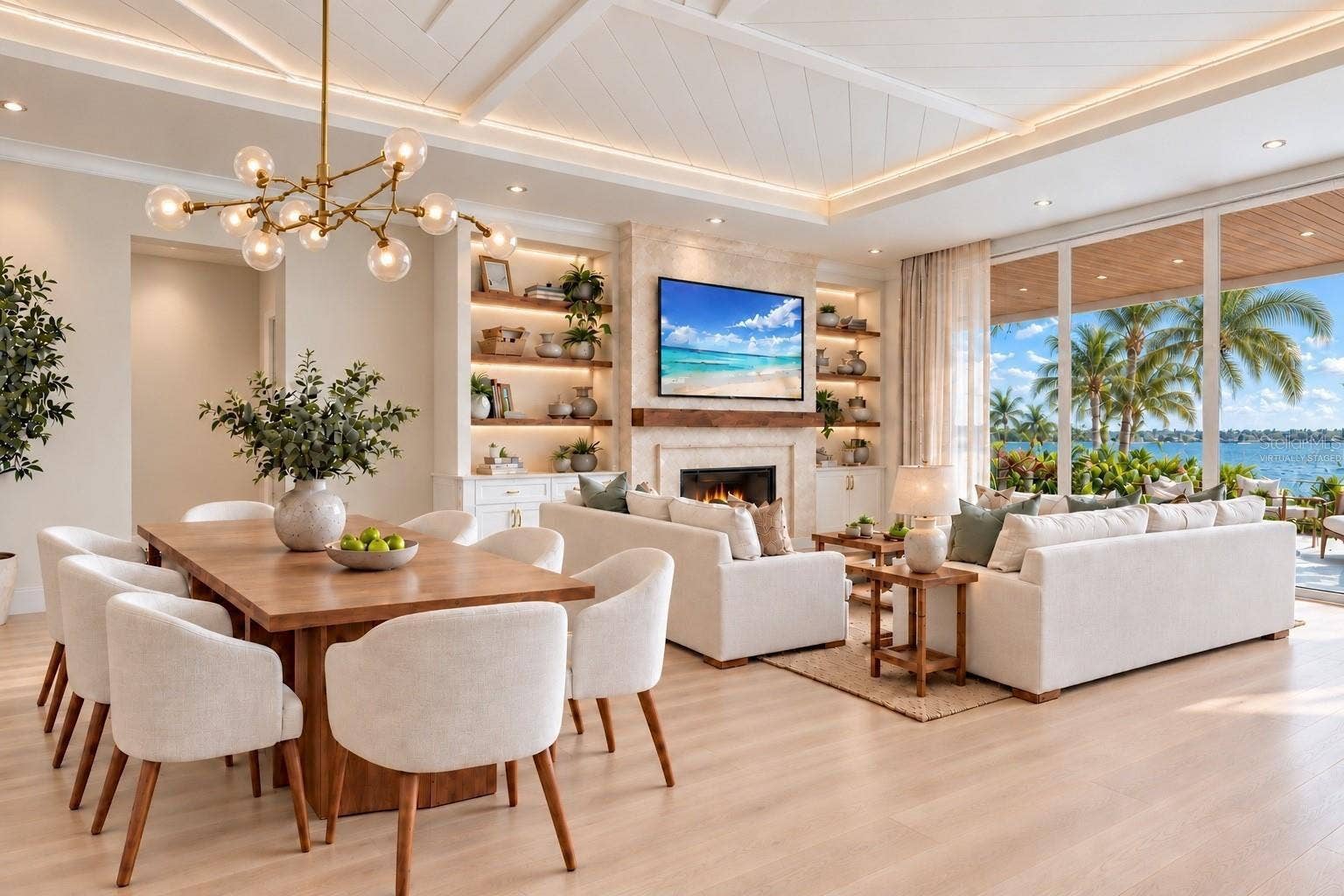 1386 TANGIER WAY, Sarasota, FL 34239 Dining area. Virtually staged.