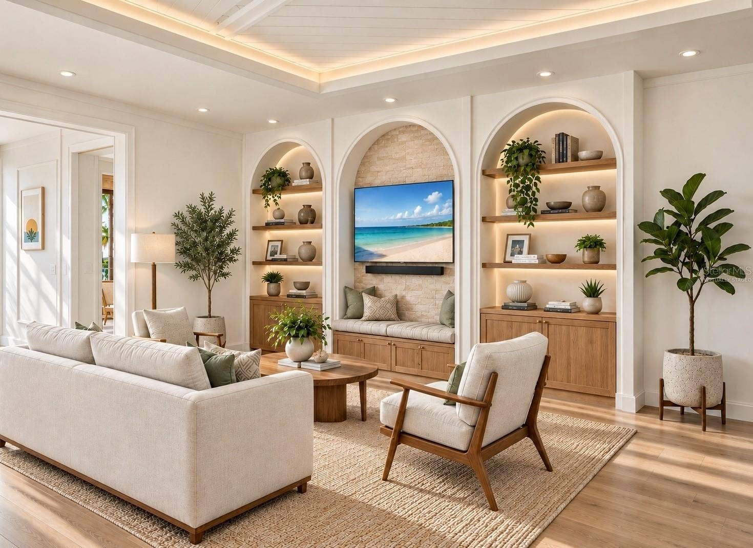 1386 TANGIER WAY, Sarasota, FL 34239 Near foyer entrance. Virtually staged.