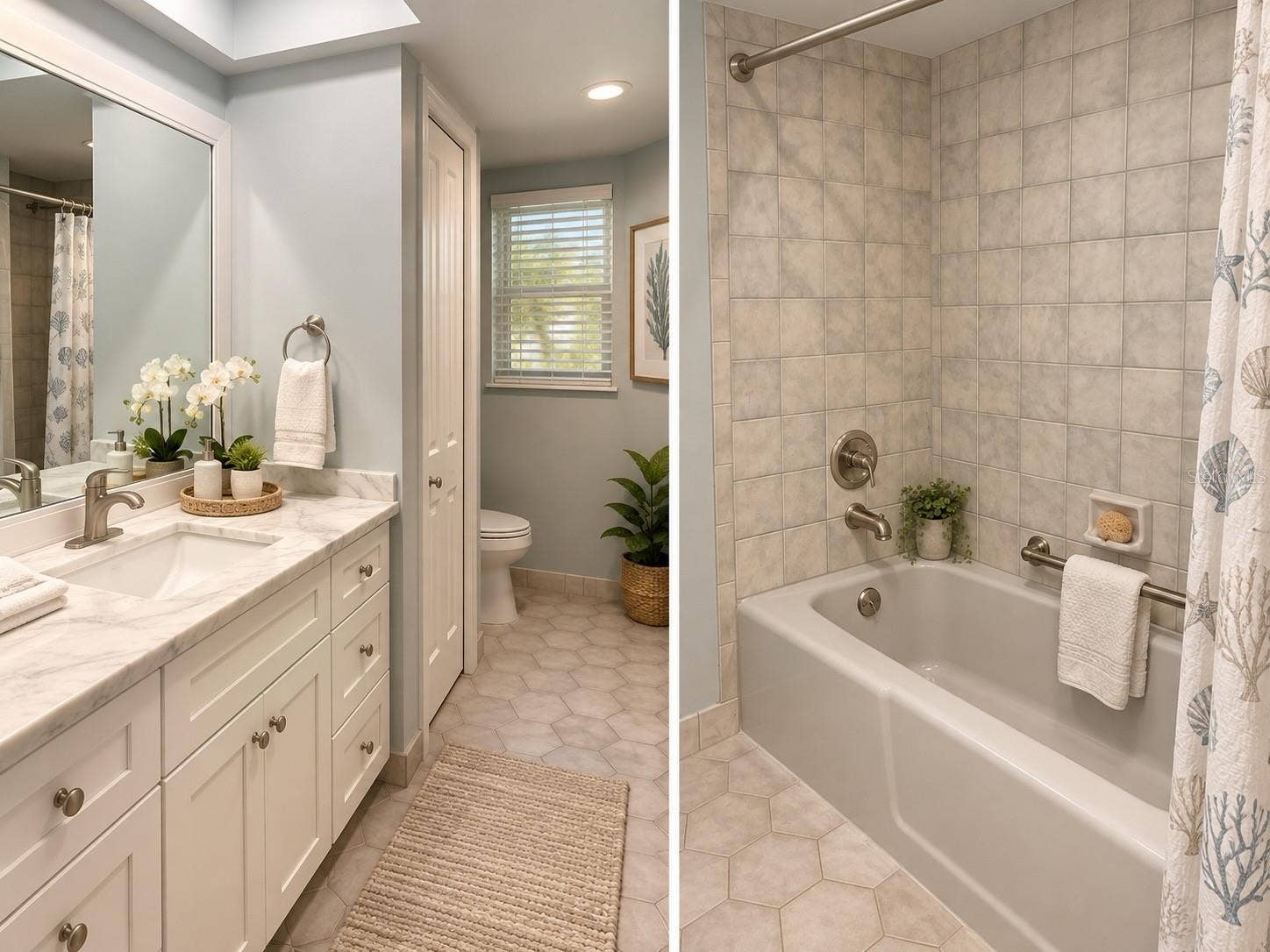 6993 COUNTRY LAKES CIRCLE, Sarasota, FL 34243 VIRTUAL Staged Primary Bathroom