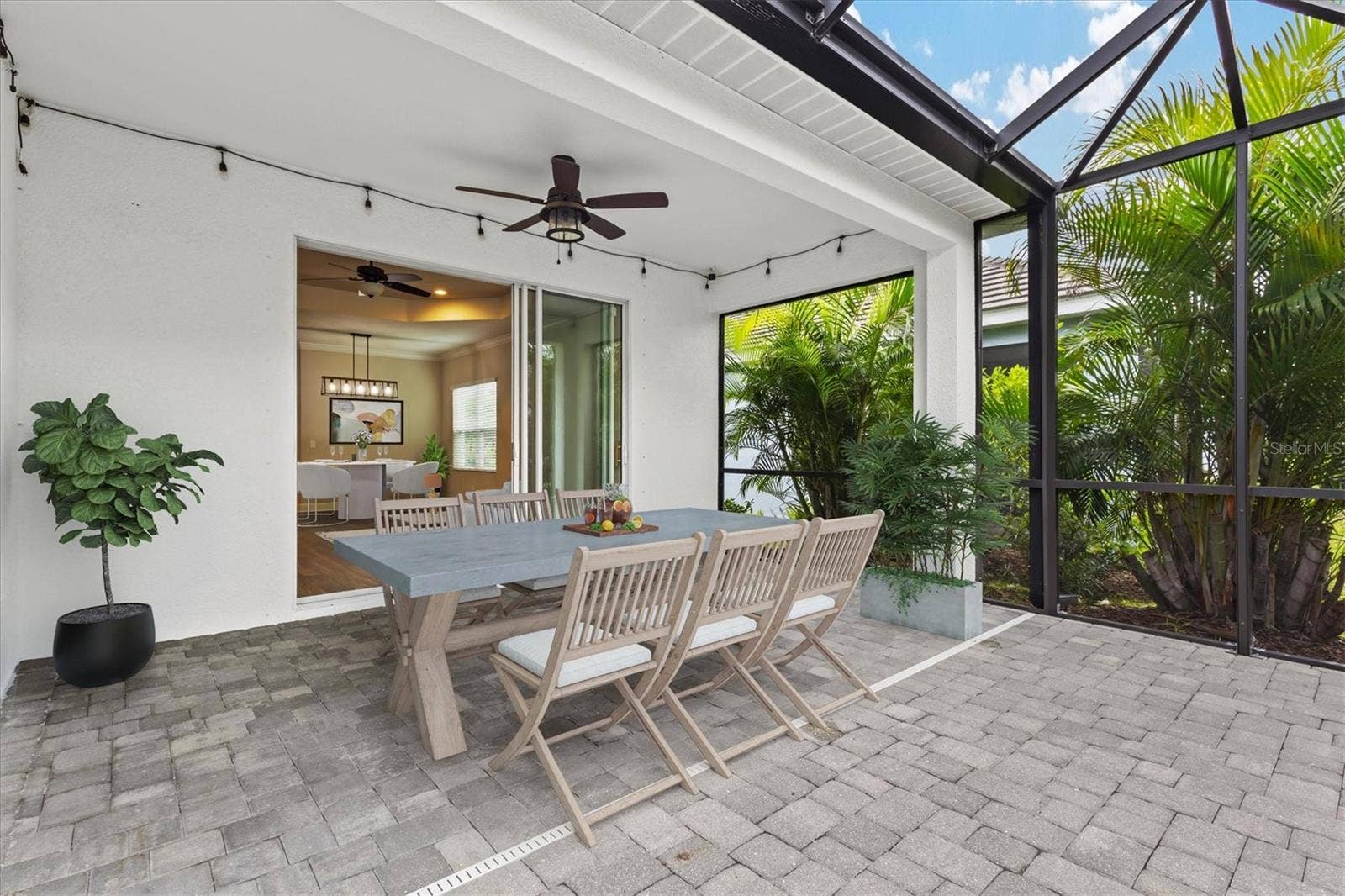 3031 SKY BLUE COVE, Bradenton, FL 34211 Extended lanai with pavers