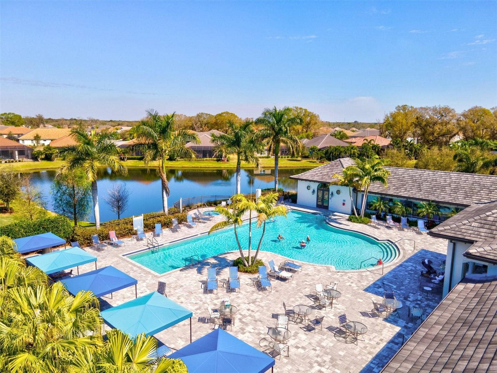 3031 SKY BLUE COVE, Bradenton, FL 34211 Clubhouse Pool with Cabanas