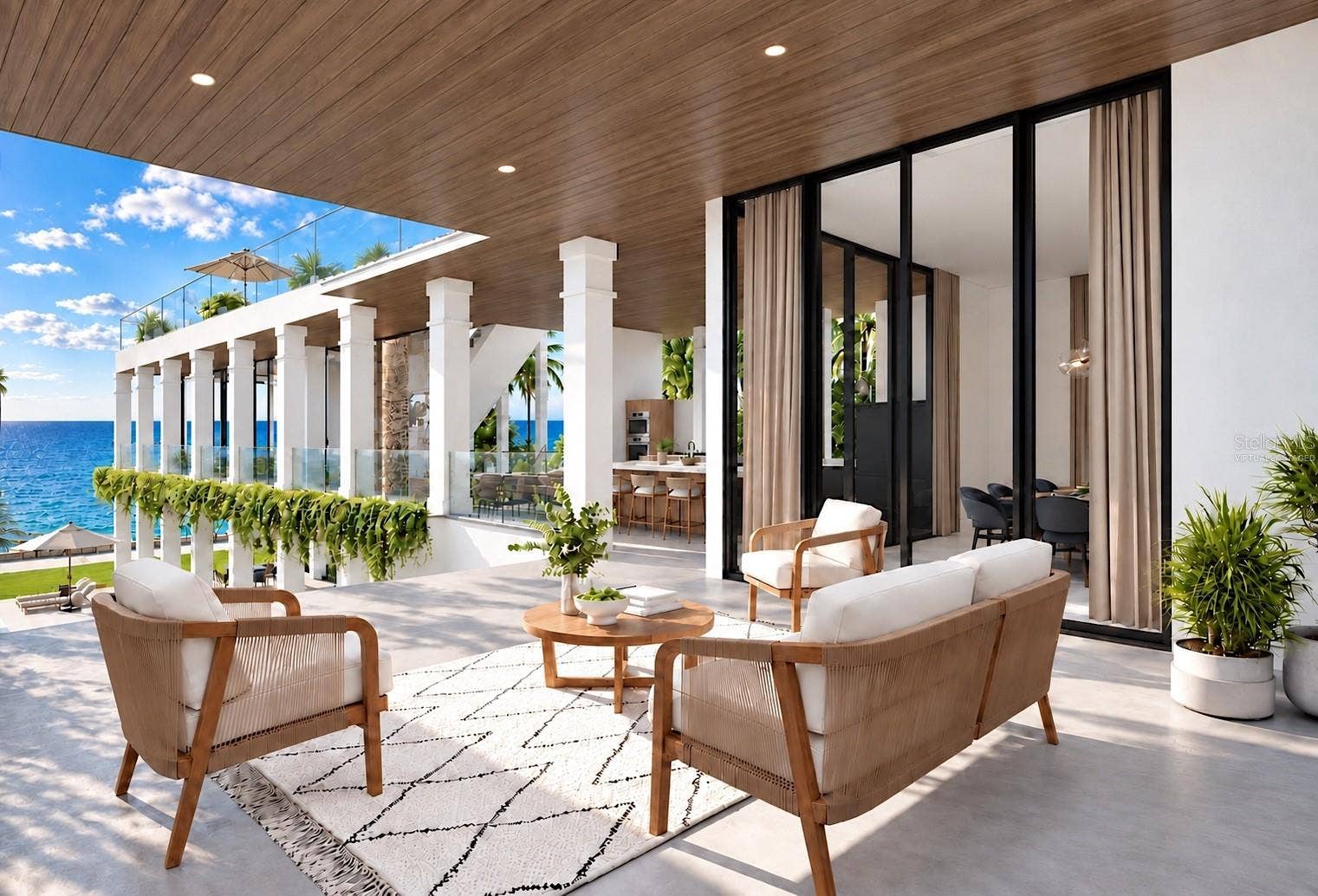 Back patio. Virtually staged.