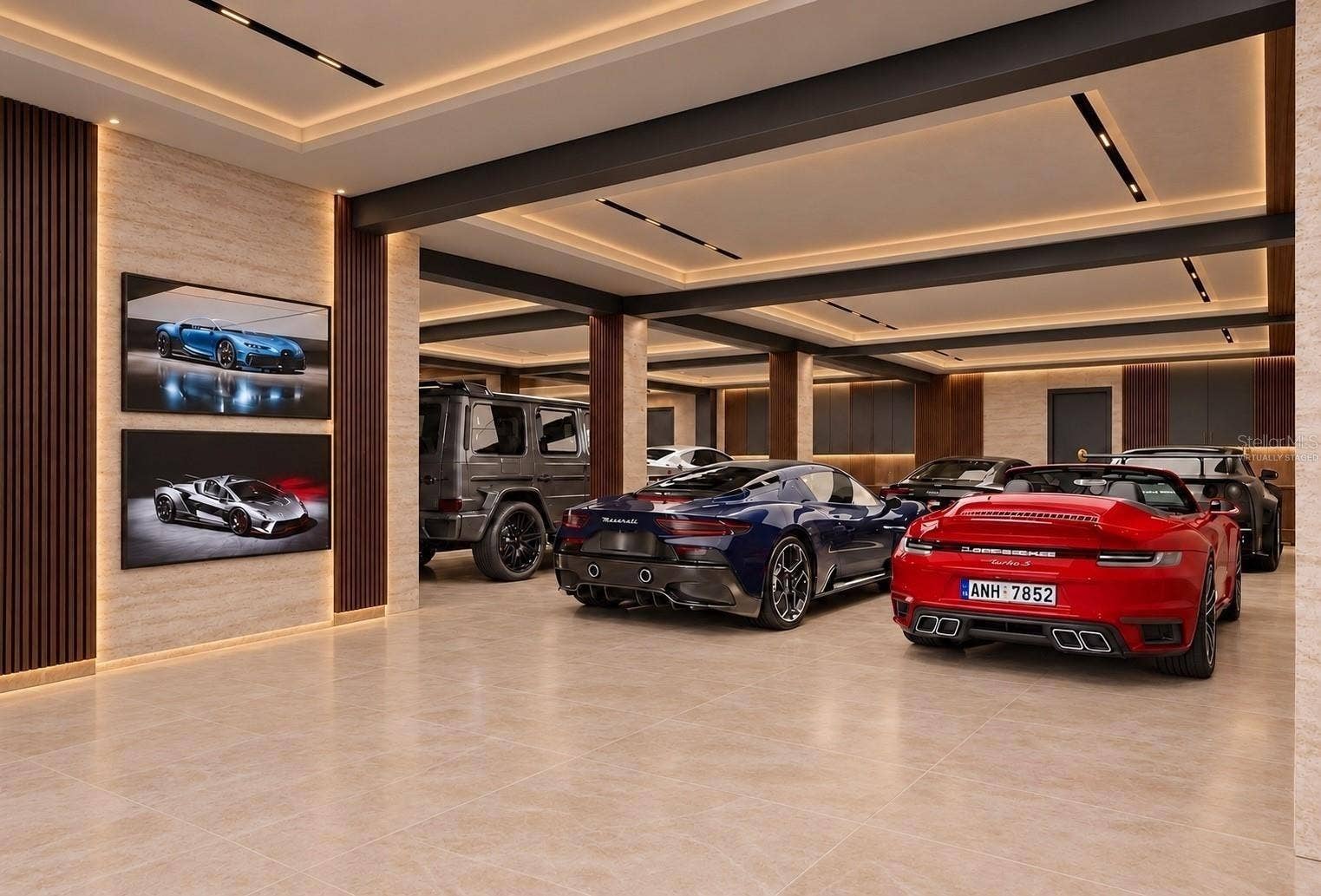 Garage. Virtually staged.