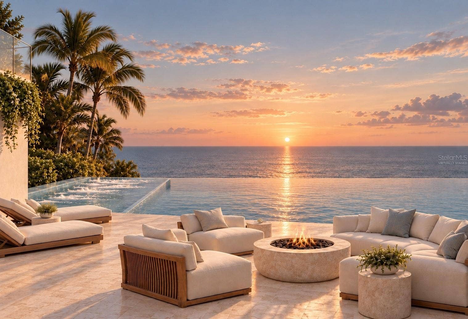 Infinity pool. Virtually staged.