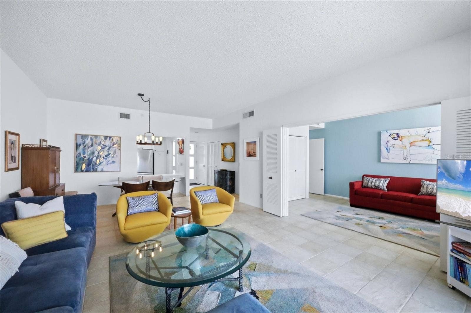 1955 GULF OF MEXICO DRIVE, #G6-407, Longboat Key, FL 34228 Living Room and Second Bedroom