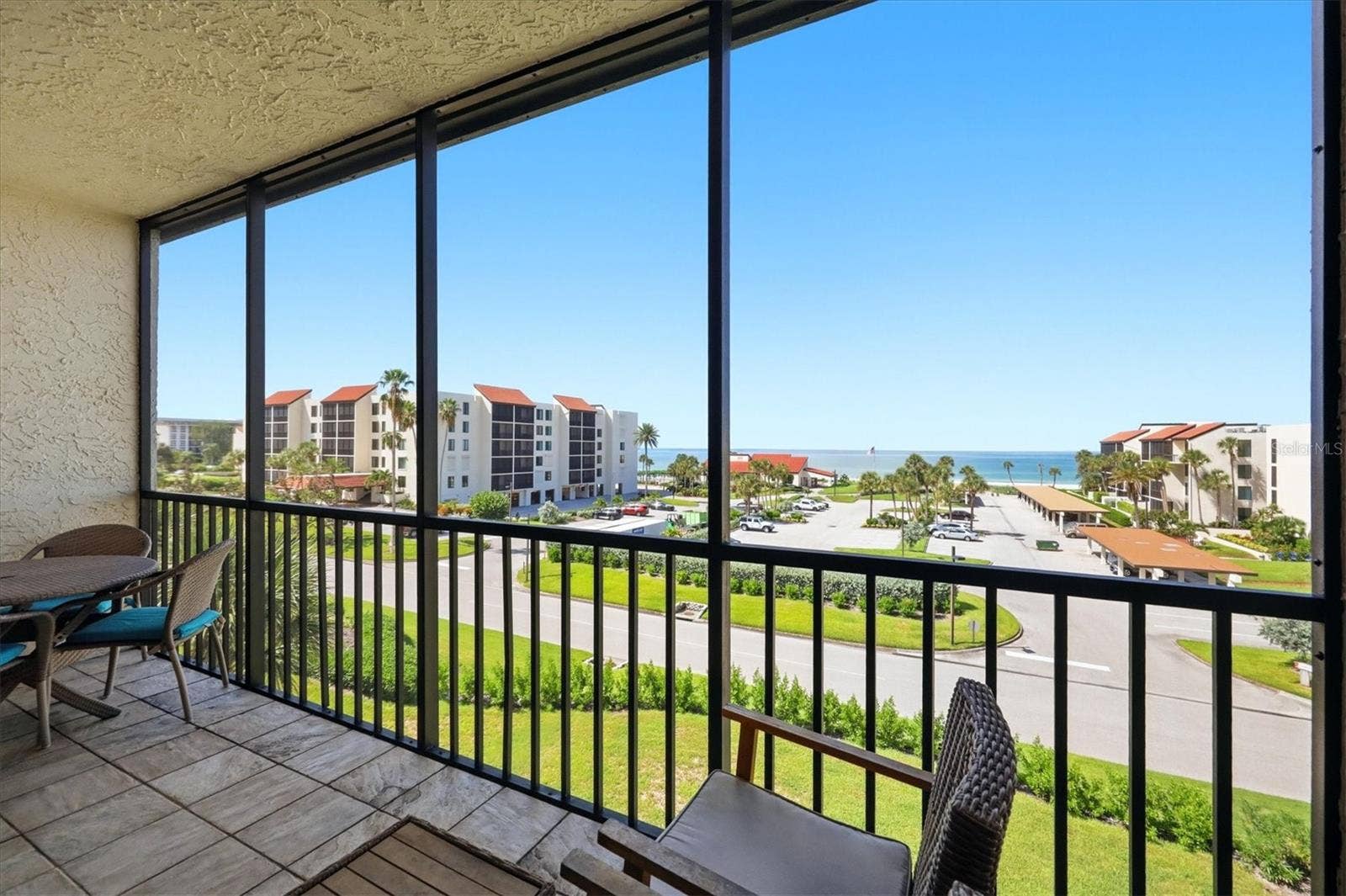 1955 GULF OF MEXICO DRIVE, #G6-407, Longboat Key, FL 34228 Lanai with gulf vivew