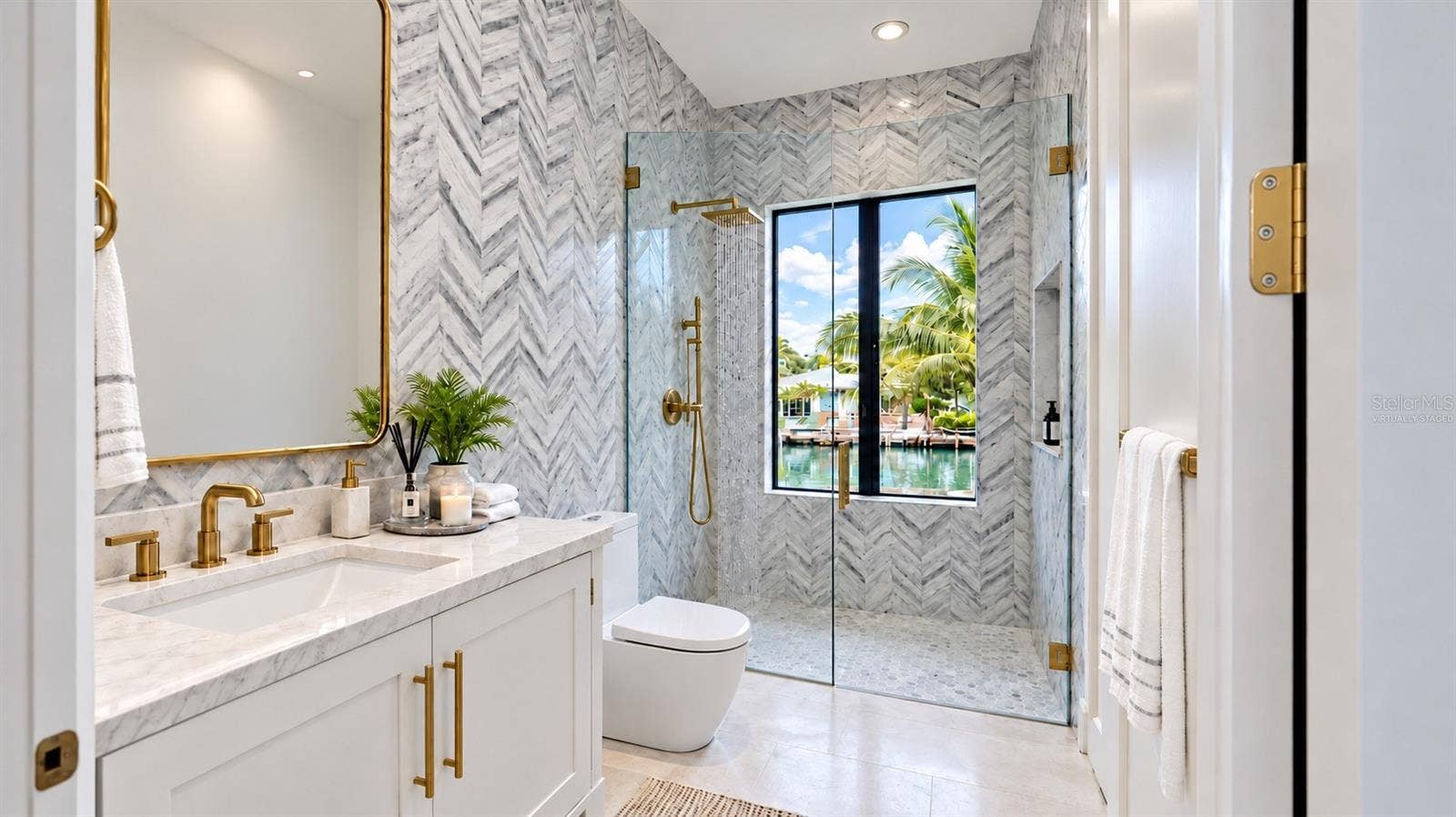 Tile installed. Virtually staged.