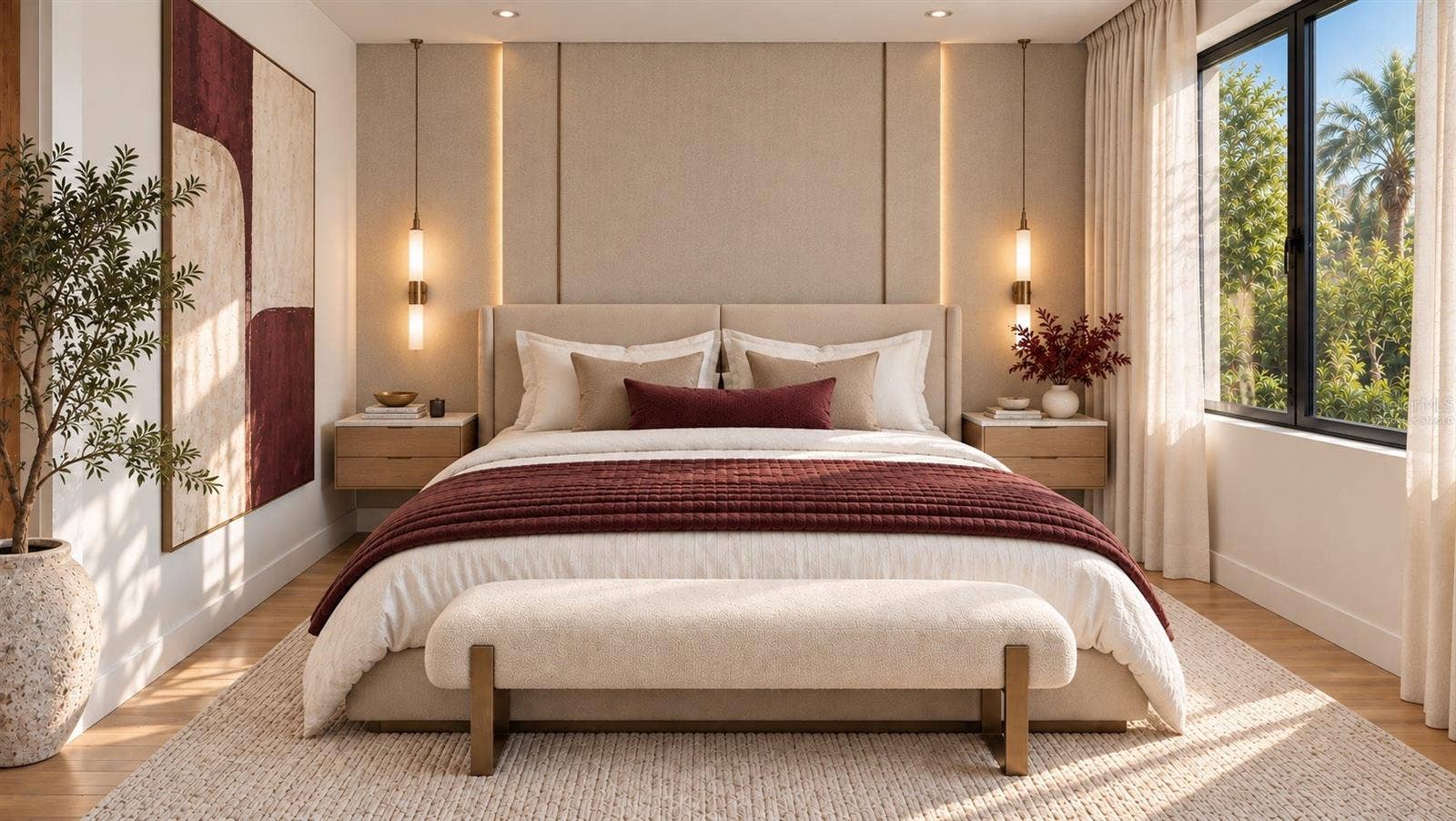 Guest bedroom. Virtually staged.