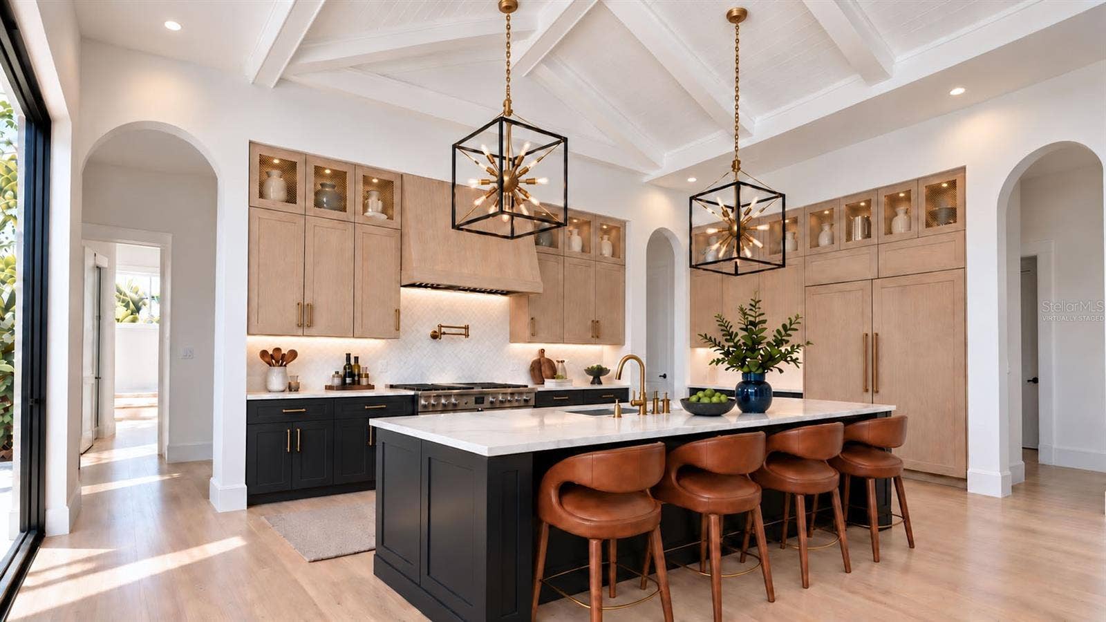 Kitchen. Virtually staged.