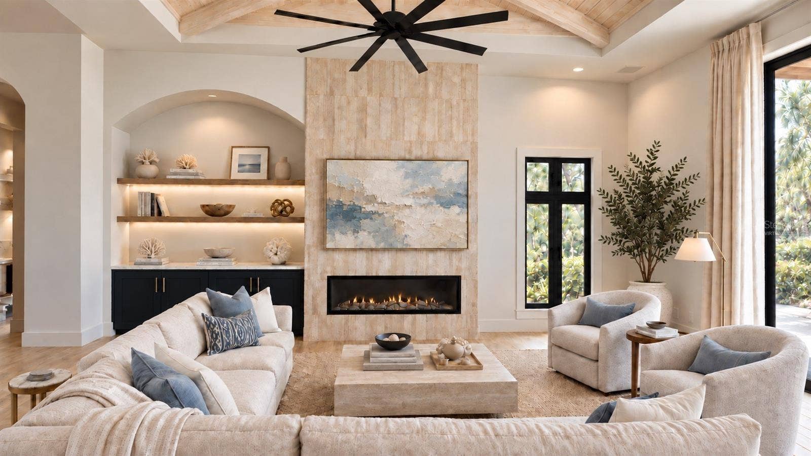 Living room. Virtually staged.