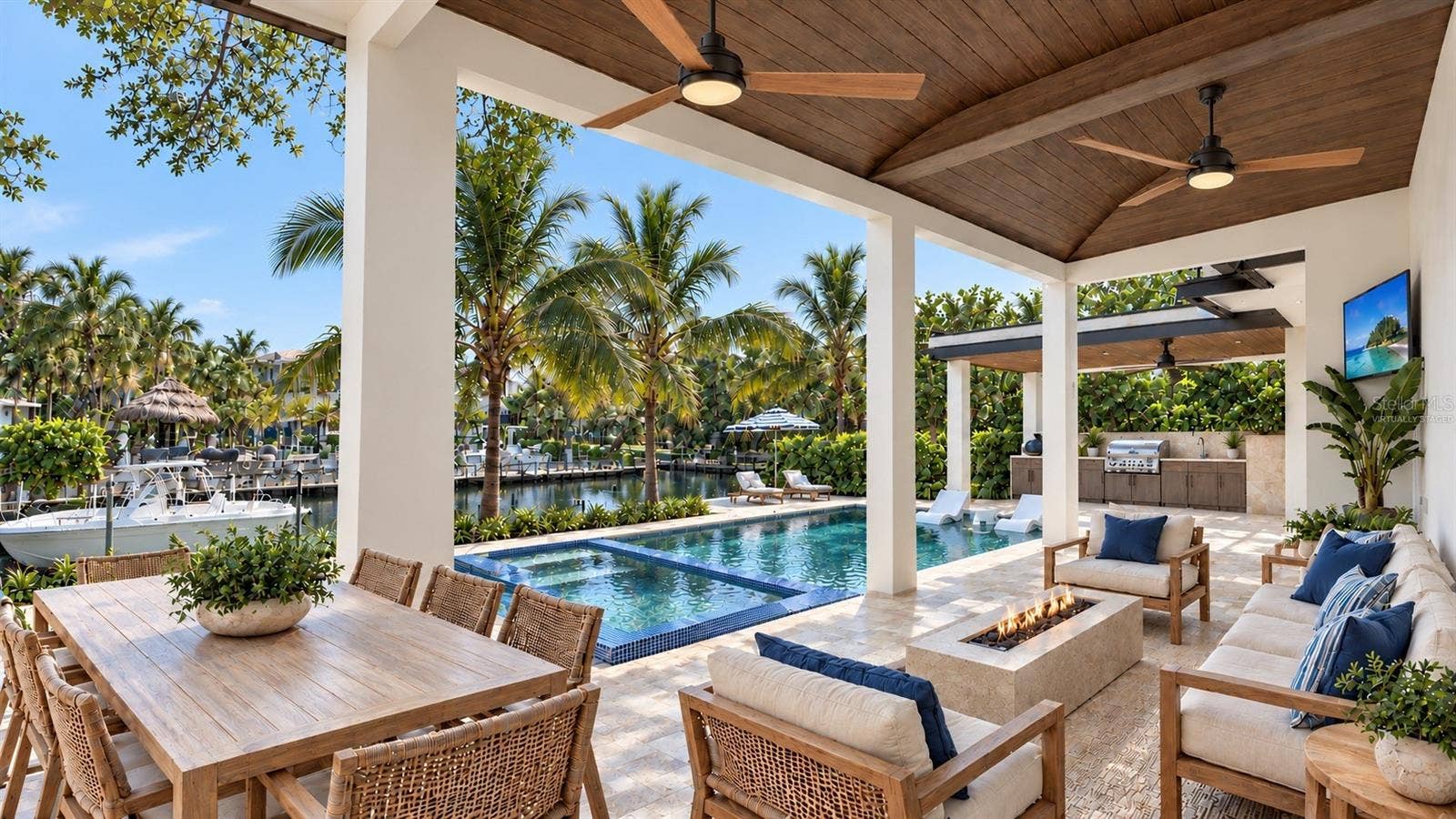 Back patio. Virtually staged.