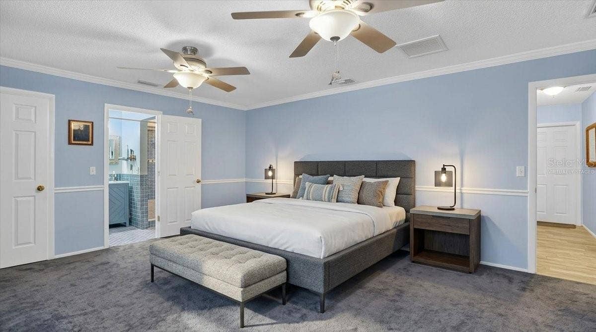 Owners Bedroom Virtually Staged.