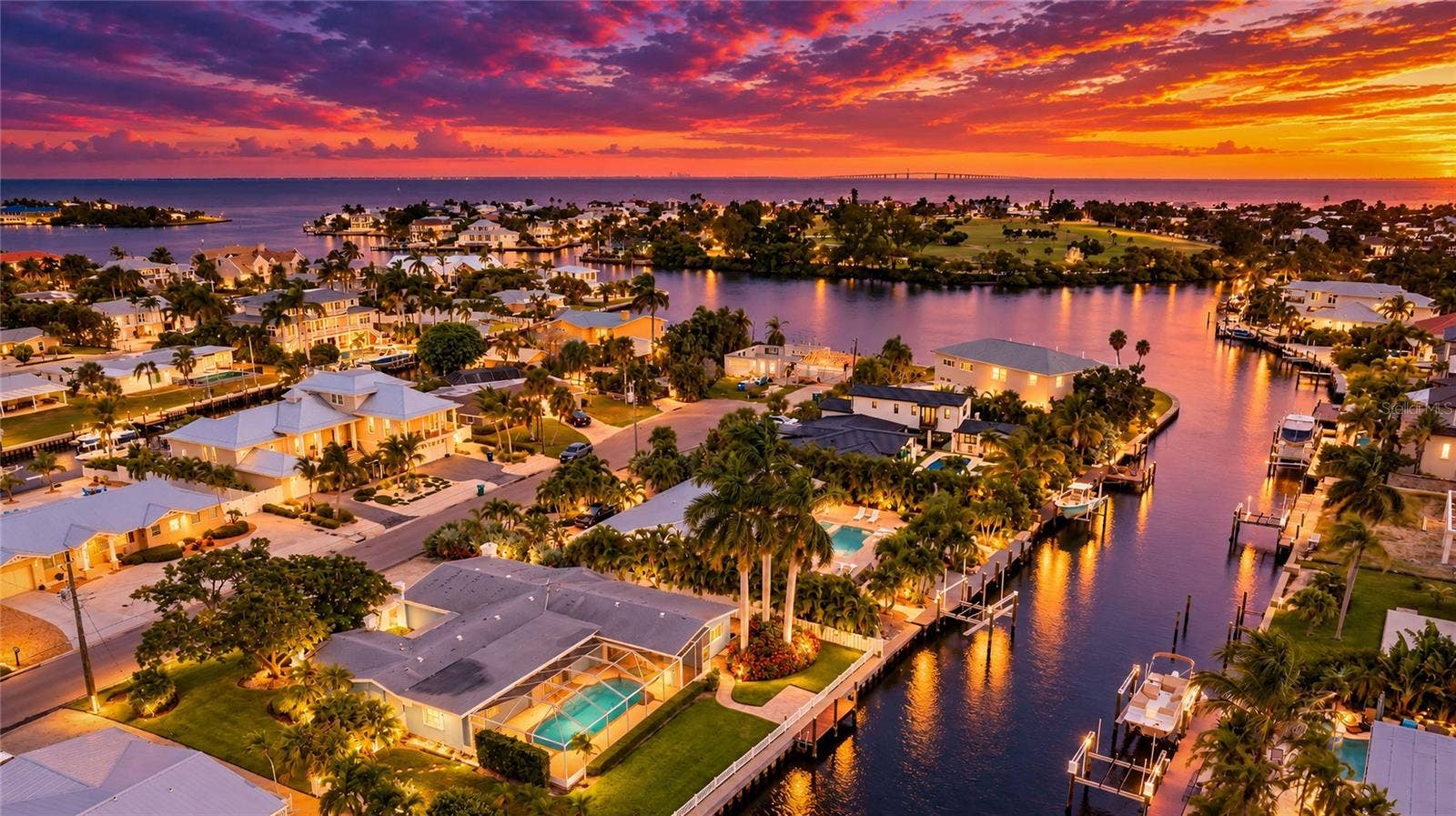 517 71ST STREET, Holmes Beach, FL 34217 Just a short ride in the boat to the opening to Tampa Bay in the upper left