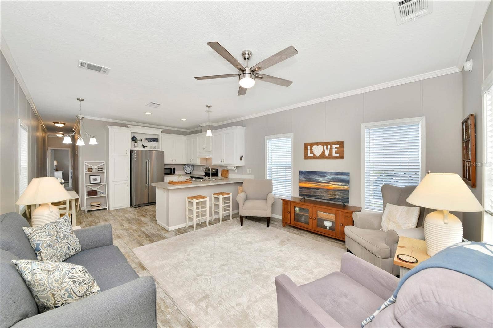 6843 HIKINA DRIVE, North Port, FL 34287 Open concept living with the added touch of high ceilings added to the spacious feeling in this very comfortable home.